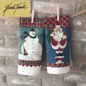 Warren Kimble Vintage Linen Christmas Dish Towels